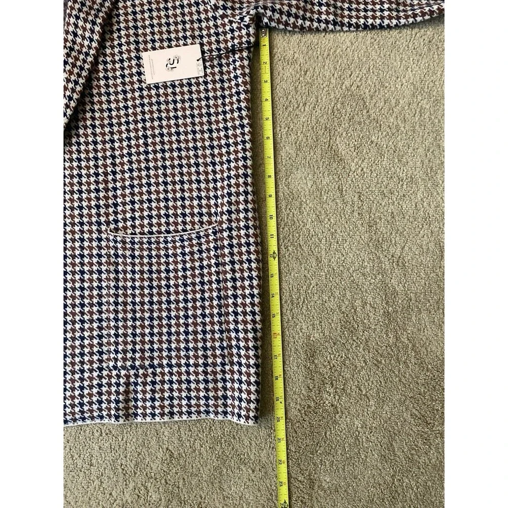 Sincerely Jules Viscose Houndstooth Blazer Black Brown Classic Staple Size XL